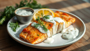 Sås till lax i ugn – kalla & varma recept med crème fraiche